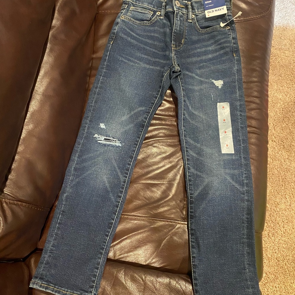 Old Navy Boys Blue Jeans size 8 slim NWT